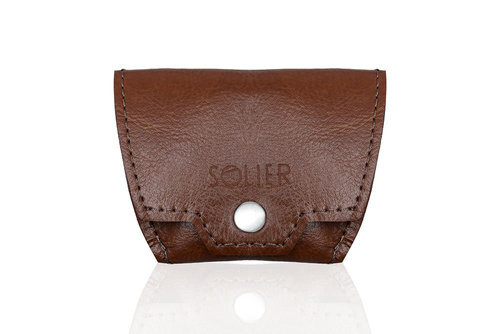 Leather men's coin wallet SOLIER SA10 BROWN