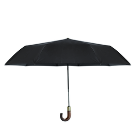 Składany mały parasol z odblaskowymi elementami - czarny