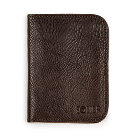 Brązowe skórzane portfel etui na paszport SOLIER SW07A