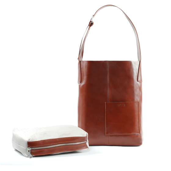 Brązowa torba shopper damska FL29 ELVORIA BROWN