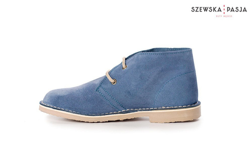 Casualowe damskie półbuty granatowe  DESERT SHOES