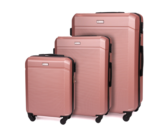 Zestaw walizek podróżnych STL945 pudrowy róż