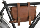 Skórzana torba rowerowa na kierownicę / ramę SR02 Assen jasny brąz